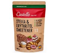 Dolcificante Stevia + Eritritolo 1:3 | 1g = 3g zucchero | Sostituto dello Zucchero 100% Naturale - 0 calorie - 0 Indice Glicemico - Keto e Paleo - 0 Carboidrati - No OGM - Castello since 1907-850 g