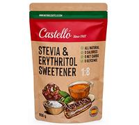 Dolcificante Stevia + Eritritolo 1:8 | 1g = 8g zucchero | Sostituto dello Zucchero 100% Naturale - 0 calorie - 0 Indice Glicemico - Keto e Paleo - 0 Carboidrati - No OGM - Castello since 1907-850 g