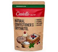 Eritritolo Dolcificante Naturale - Polvere | 10g = 7g zucchero | Sostituto dello zucchero a velo - Keto e Paleo - 0 Indice Glicemico - 0 Calorie - 0 Carboidrati - Castello since 1907-850 g