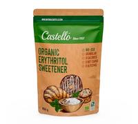 Eritritolo Dolcificante Biologico Ecologico | 10g = 7g zucchero | Sostituto dello zucchero 100% Naturale - Keto e Paleo - 0 Indice Glicemico - 0 Calorie - 0 Carboidrati - Castello since 1907 - 850 g