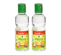 Castello since 1907 Pack 2x Stevia Liquida 125ml | 750 dosi | 10 gocce = 1 cucchiaino zucchero | Sostituto dello Zucchero | 0 Calorie - 0 Indice Glicemico - 0 Carboidrati Netti - Keto Vegan