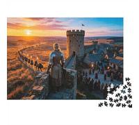 Castello Tramonto Puzzle 1000 Pezzi Riciclato Brughiera Autunnale Puzzle per Anziani Accessori Gioco Festa Sviluppa Intelligenza Ragazzo & Ragazza Educativo Divertente 70x50cm/1000pcs
