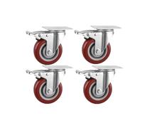 caster wheels， Ruote girevoli 3/4 pollici universali con freno, 360°, silenziose e resistenti, per mobili, piattaforme e carrelli,For All Scenarios(4pcs 3inch brake)