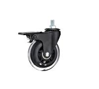 Caster wheels, Ruote girevoli universali/freno in PU for ghiaccio - Rullo a vite M6/M8/M10, silenziose e resistenti for scooter/apparecchiature di intrattenimento ，for furniture(Brake-M6x15mm)