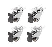 caster wheels， Ruote girevoli universali in gomma morbida for mobili da 1-2 pollici for carrello con piattaforma,For All Scenarios(4PCS with brake,1.0 Inch)