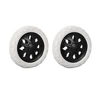 Caster Wheels Set Cart Wheels Trolley Caster Replacement 6.5 Inch Dia Foaming Black Heavy Duty Casters