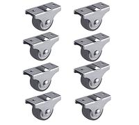 Caster Wheels Set Caster Wheels Duty Fixed Casters with Rigid Non-Swivel Base Ball Bearing Trolley Wheels Top Plate 1 Inch Heavy Duty Casters