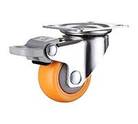 Caster Wheels Set Heavy Duty 60kg Orange Swivel Castor Wheels Trolley Furniture Caster Heavy Duty Casters