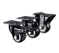 Caster Wheels Set Inches 41mm Heavy Duty 180kg Black Swivel Castor Wheels Trolley Furniture Caster Heavy Duty Casters (Size : 1.5 Inch a and C)