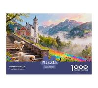 Casterino di Neuschwanstein Puzzle in Legno Impermeabile DIY Puzzles Da 1000 Pezzi Per Adulti Impossibili Giochi Educativi