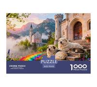 Casterino di Neuschwanstein Puzzle in Legno Impermeabile DIY Puzzles Da 1000 Pezzi Regali Per Adulti Colorati Per Decorazioni Domestiche