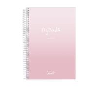 Casterli 84009-Rosa - AGENDA SCUOLA 2024-25 BASIC Rosa, Settimana Vista, Verticale, Formato A5, Carta 70g, Copertina Polipropilene Opaco, Colori assortiti, 148 x 210 mm