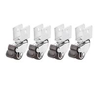 Casters 4Pcs Crib Casters with Brake Wheels 1 inch Soft Rubber 16-18mm Splint Swivel Caster Furniture Hardware Fittings Caster Wheels (Color : N0.1 Size : 18mm) (N0.3 16mm)