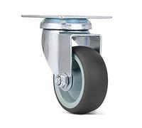 Casters 4pcs Swivel Mute Wheel Caster Replacement 2 Inches 60KG Soft Rubber Durable Roller Furniture Wheels Double Wheels for Trolley Dining Table Caster Wheels (Color : 4PCS Double Wheels) (4pcs S