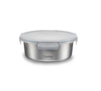 Castey Contenitore rotondo per microonde in acciaio inox - 650 ml Contenitore rotondo per microonde in acciaio inox - 650 ml