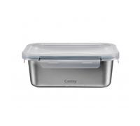 Castey SCA1200 Contenitore Inox Rettangolare 1200ML con Coperchio Ermetico