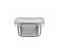 Castey SCC600 Contenitore Inox Quadrato 600ML con Coperchio Ermetico