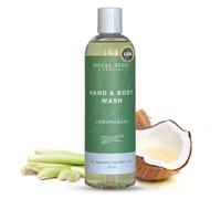 Castiglia Sapone Liquido Biologico Spesso, 12 Once con citronella, Bagno per mani e corpo per uomini e donne, realizzato con oli biologici e olio di cocco, elementi essenziali