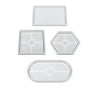 Casting Coaster Molds - Flessibile Silicone Coaster Shaping Forms Set, Durablee Nonstick Craft Mold Supplies Handmade Drink Mat Production Tool | Seasonal Celebration Workspaces Tabletop Decoration