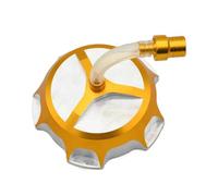 Castino del serbatoio del carburante in alluminio universale da 50 mm con tubo di sfiato compatibile per il tappo a benzina a benzina a benzina a gasolto di moto ATV(Gold)