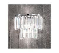 CASTLE APPLIQUE ELEGANTE ORO O CROMO CON PENDENTI DECORATIVI IN CRISTALLO ATTACCO G9