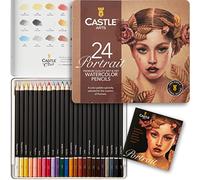 Castle Art Supplies Set di 24 Matite Acquerellabili - Tema Ritratti