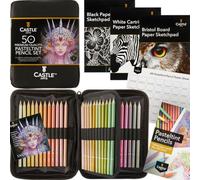 Castle Art Supplies Set di 48 Matite Colori Pastello - con Extra