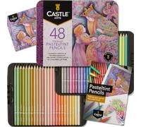 Castle Art Supplies Set di 48 Matite Colori Pastello per Adulti