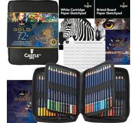Castle Art Supplies Set di 72 Matite Colorate a Base di Olio - con Extra