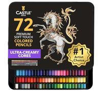 Castle Art Supplies Set di 72 Matite Colorate con Mine dall’Anima Morbida per Artisti, Professionisti e Coloristi Adulti