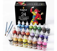 Castle Art Supplies Set di Colori 3D per Tessuti - 24 Colori Vibranti