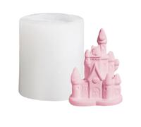 Castle Candle Casting Mold - Reusable Flessibile Silicone, Soft Material Easy Release, Sturdy Design Creative Use, DIY Craft Accessory, Silicone Mold for Epoxy Resin Soap Plaster