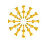 Castle Golf Tees - Set da tè premium da golf, lunga durata, confezione da 50, tè da golf con lunghezza regolabile per campo da golf, tornei, allenamento, gamma, golf