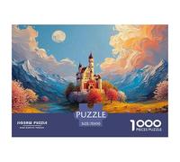 Castle in Springtime 1000 Pezzi Cartoncino Extra-spesso Puzzle Premium Mediterranean Coastal Village Impossibilmente Difficile Gioco Creativo Puzzle Per Adulti E Bambini 70x50cm/1000pcs