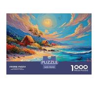 Castle in Springtime 1000 Pezzo Cartoncino Premium Set Di Puzzle Mediterranean Coastal Village Impossibilmente Difficile Gioco in Famiglia Puzzle Per Decorazione Domestica 70x50cm/1000pcs