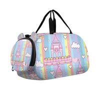 Castle Princess - Borsone per bambini, con scomparto per scarpe, multifunzionale, ideale per la pratica scolastica, lo sport, i viaggi
