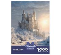 Castle Puzzle 1000 Pezzi Ice And Snow - Design Rilassante E Dettaglio Artistico, Poster E Box Regalo - 52x38cm/1000pcs
