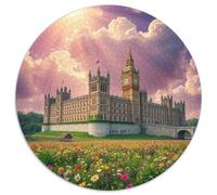 Castle Puzzle Rotondo 1000 Pezzi Rompicapo Per Adulti E Bambini Kirche Building Scenery Church Park Impossibile Creativo Colorato Giocattolo Regalo Bambino 1000pcs (67.5x67.5cm)