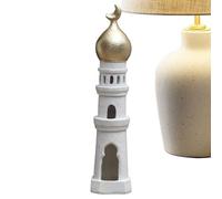 Castle Statue - Resin, Tower Ornament Detailed Finish | Compact Tabletop Display Decorative Architecture Accent, Fantasy Tower Decor For Living Room, Bedroom, Shelf Display, Nursery, Bedside Table