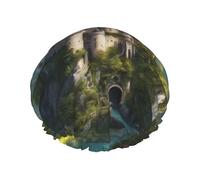 Castle03 Leggendario Favola Cuffia da Doccia Donne Riutilizzabile Grande Cuffia da Doccia Uomini Quickdry Cura Dei Capelli Lungo Breve Bagno Bambini