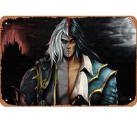 Castlevania, Lords of Shadow 2, Gabriel Belmont, Dracula Game Targa in metallo retrò vintage decorazione per la camera da letto, decorazione artistica da parete, 20 x 30 cm