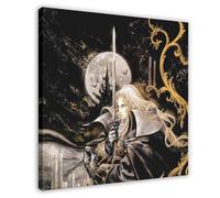 Castlevania X- Symphony of The Night Game Poster su tela, decorazione per camera da letto, ufficio, camera da letto, regalo, 70 x 70 cm