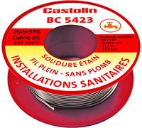 CASTOLIN Bobine BC5423 - brasage tendre sans plomb alliage étain/cuivre 3% Ø2-500g - Vis, fixation et droguerie
