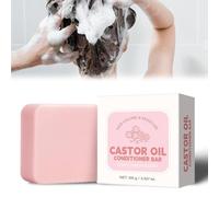 Castor Oil Organic Shampoo Bar, Olio di ricino Conditioner Bar, Naturale Nutriente e Calmante Deep per tutti i tipi di capelli, Sapone per la cura dei capelli per capelli rotti (1P)