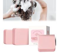 Castor Oil Organic Shampoo Bar, Olio di ricino Conditioner Bar, Naturale Nutriente e Calmante Deep per tutti i tipi di capelli, Sapone per la cura dei capelli per capelli rotti (3P)