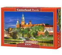 CASTORLAND 1000 Piece Jigsaw puzzle, Wawel Castle by Night, Poland, Royal herita