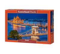 Castorland 500 Piece Jigsaw Puzzles, Budapest by Night, Hungary, Riverside, City