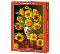 Castorland C-103843 - Puzzle da 1000 pezzi, girasoli in vaso pavone, multicolore