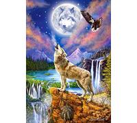 Castorland C-151806-2 Hobby Panoramic Lupo Notte Jigsaw Puzzle, 1500 Pezzi Set, Multicolore