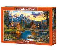 CASTORLAND Puzzle da 1000 pezzi, serata estiva, cabine di montagna accoglienti, bellezza tranquilla, tramonto, puzzle per adulti, C-105397-2